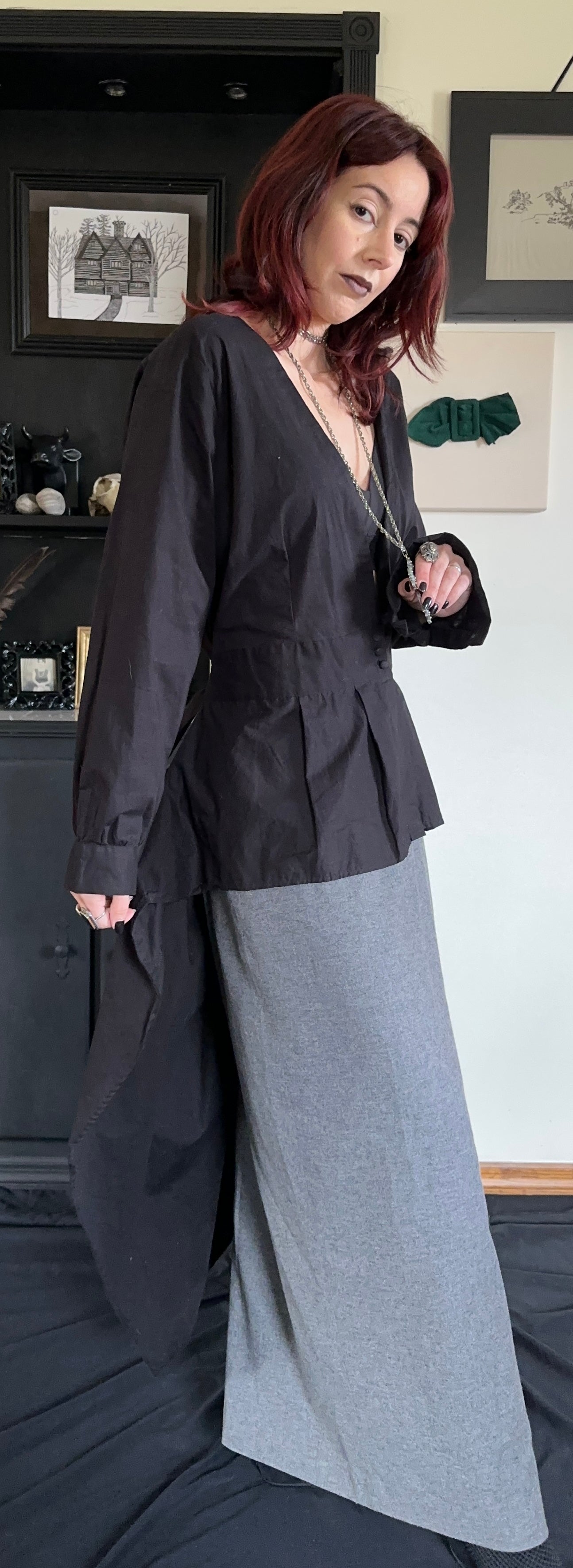 Wool Column Skirt SZ 8