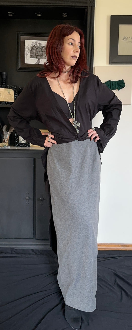 Wool Column Skirt SZ 8