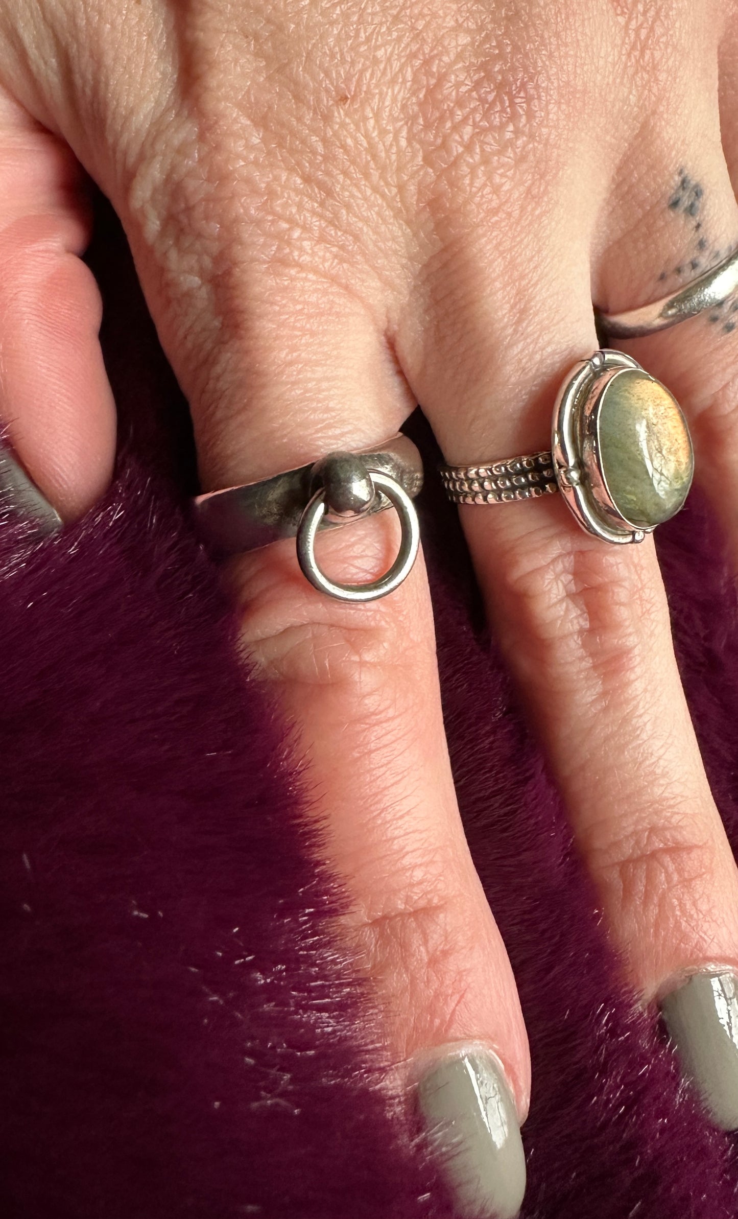 Vintage Silver Band Ring SZ 7.5