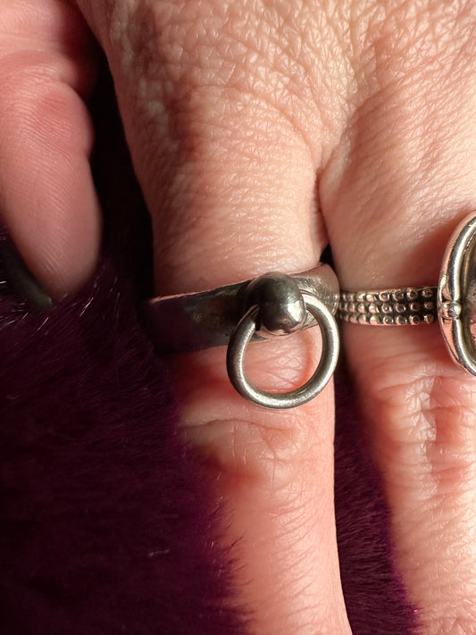 Vintage Silver Band Ring SZ 7.5