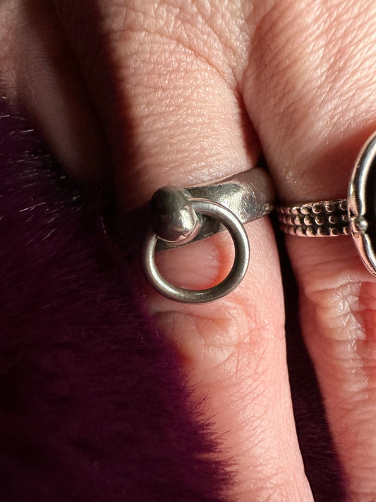 Vintage Silver Band Ring SZ 7.5