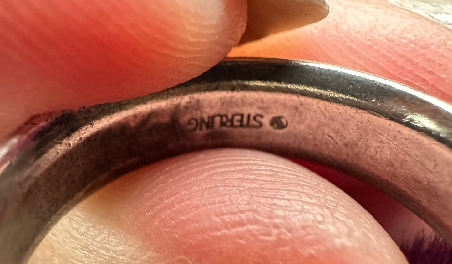 Vintage Silver Band Ring SZ 7.5