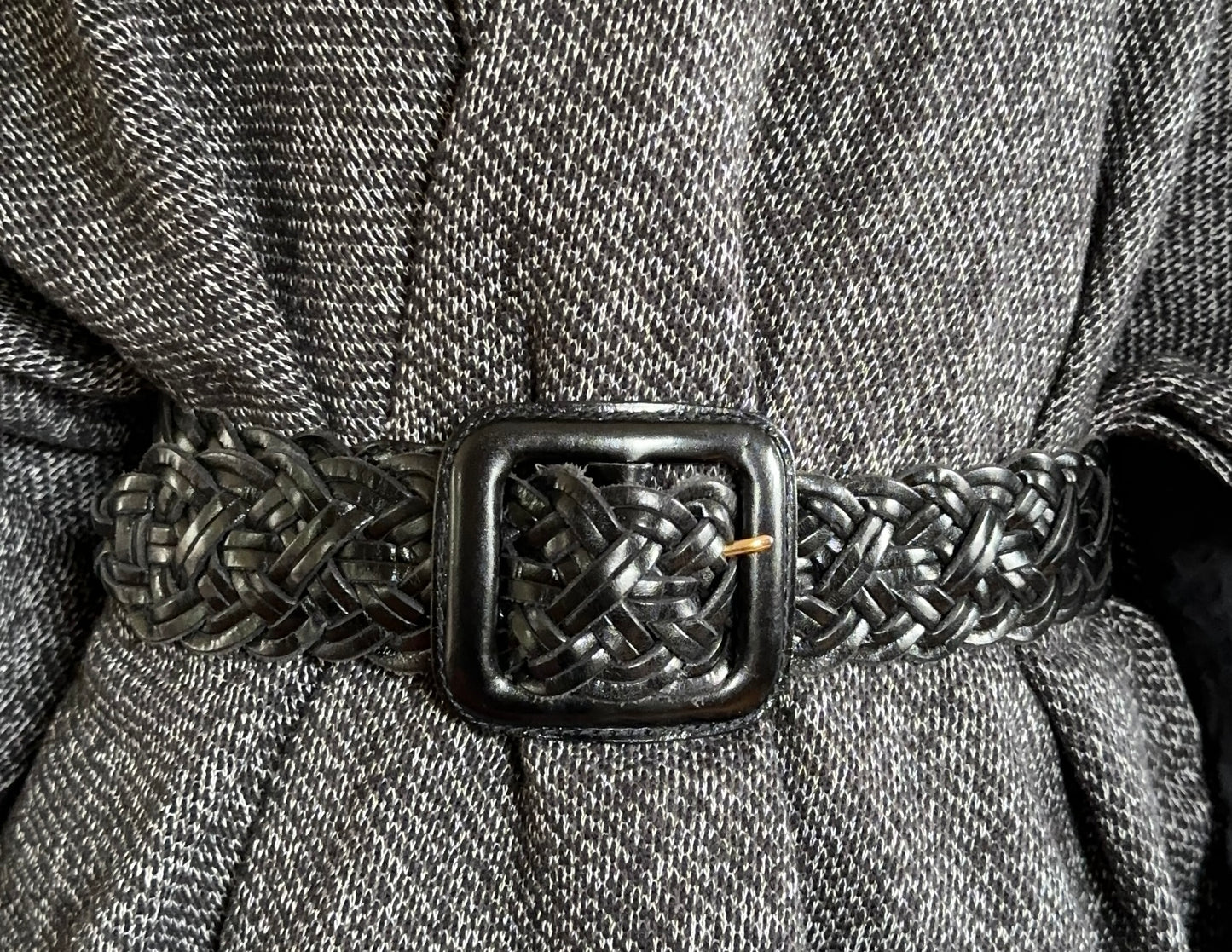 Wide Braided Leather Belt XS-M