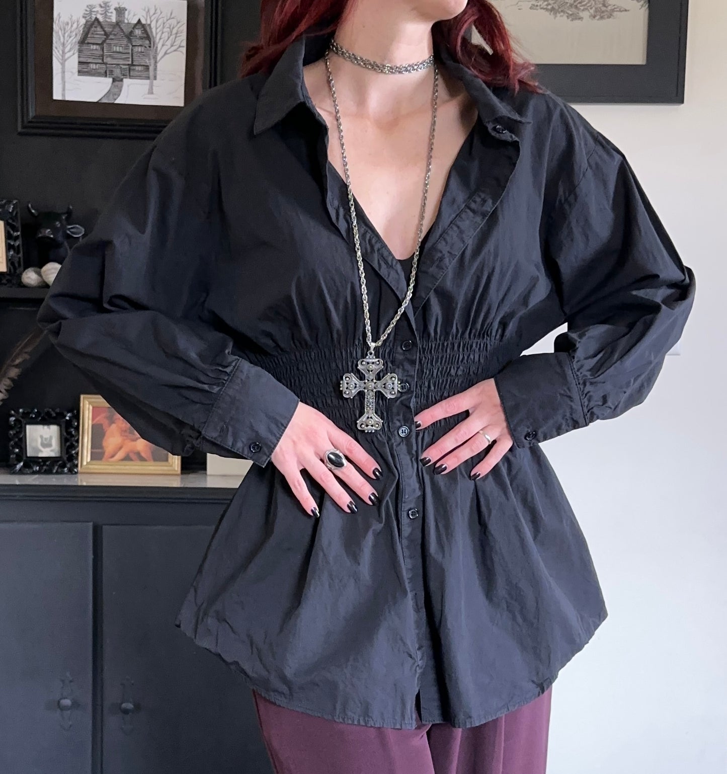 Smocked Waist Top M-L