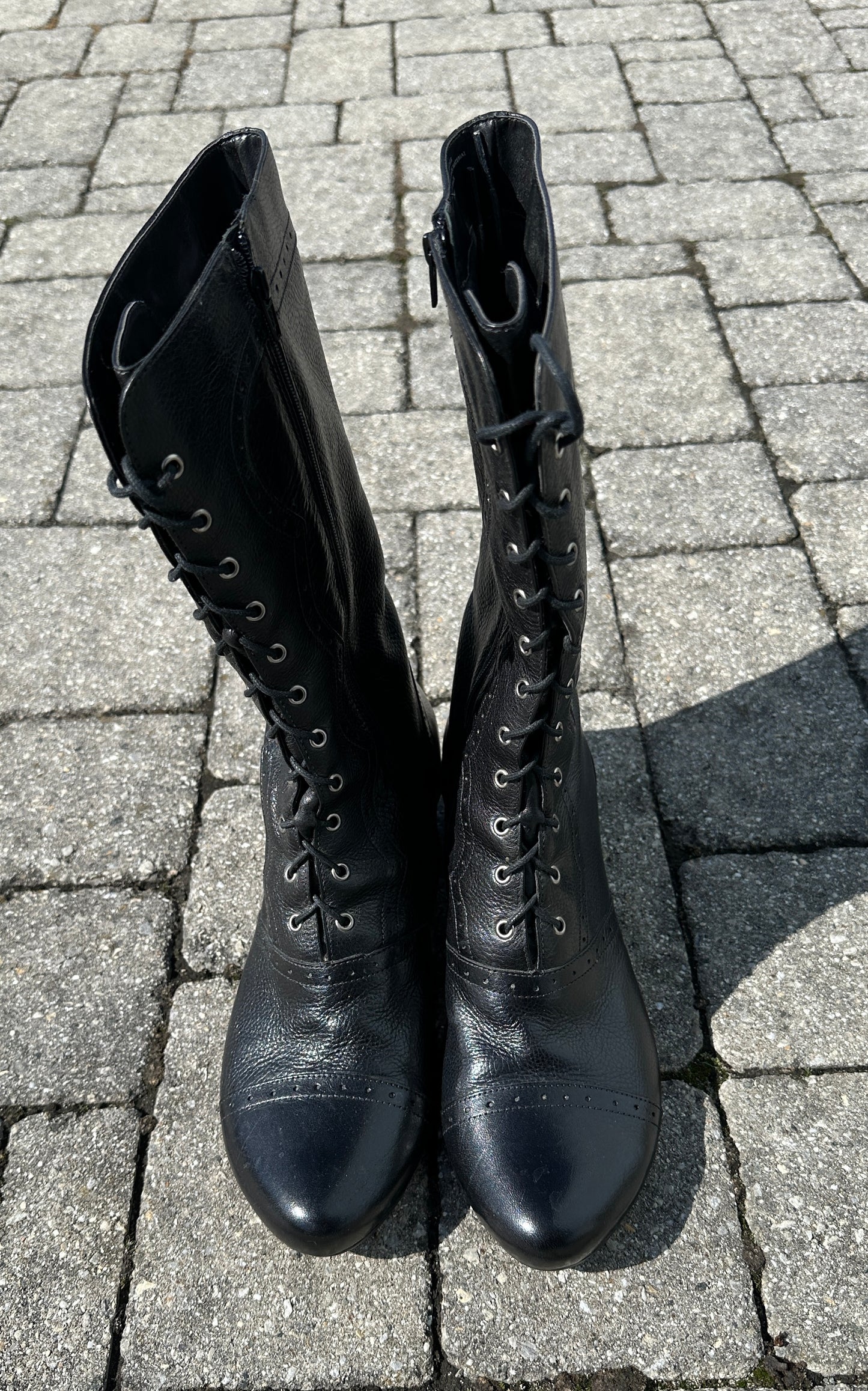 Leather Victorian Style Boots SZ 10