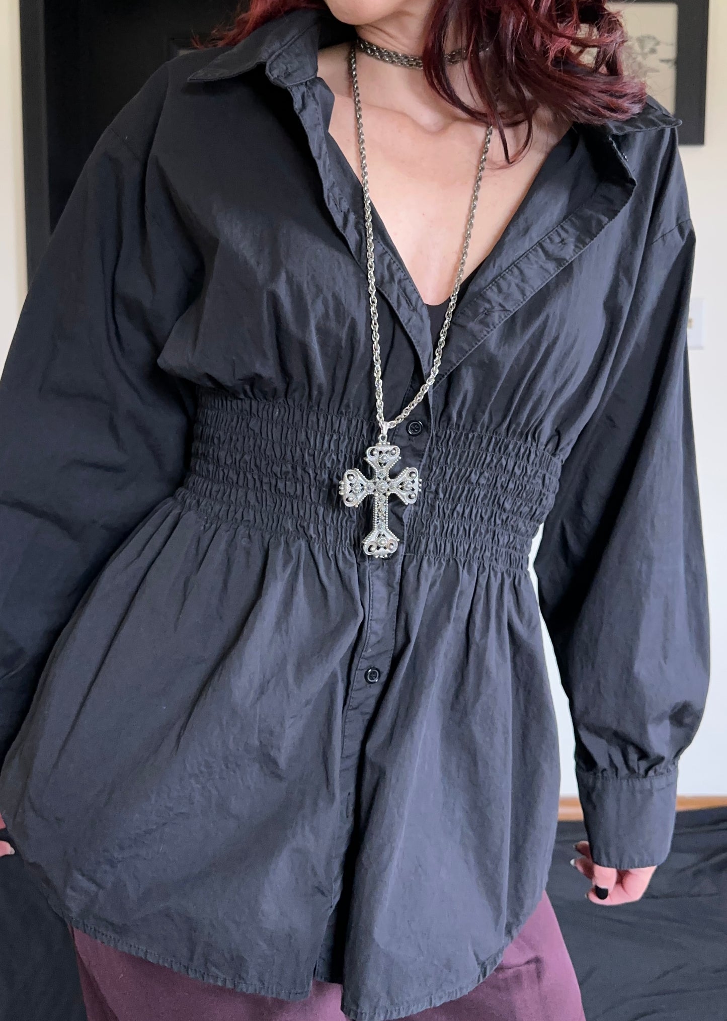 Smocked Waist Top M-L