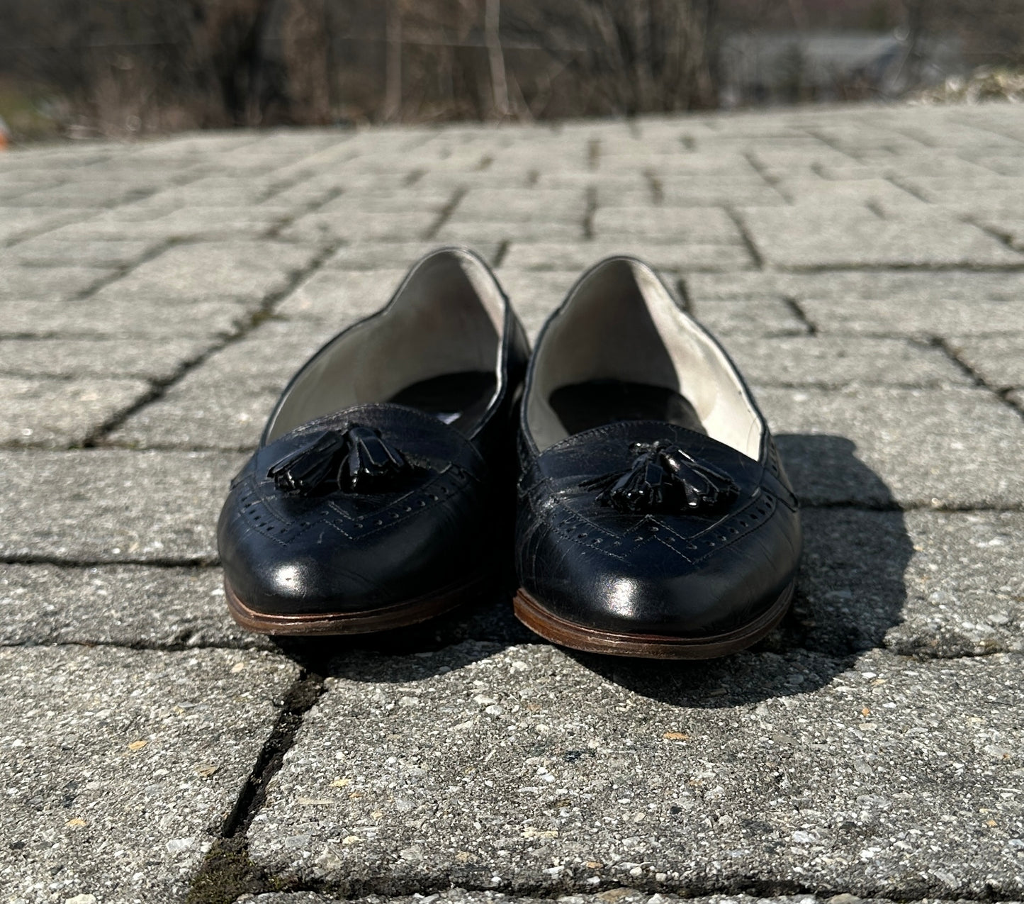 Italian Leather Pointed Toe Flats SZ 7