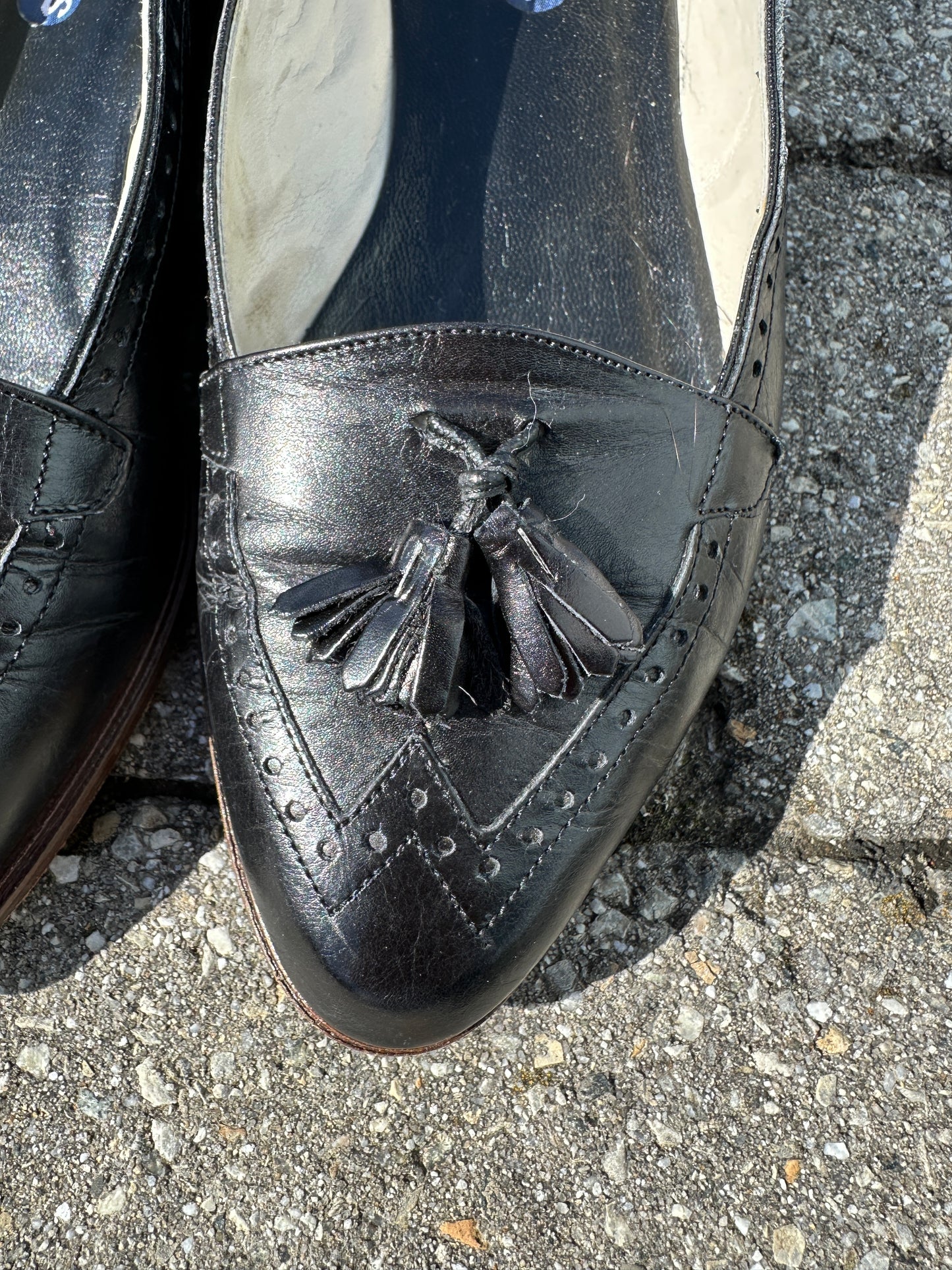Italian Leather Pointed Toe Flats SZ 7