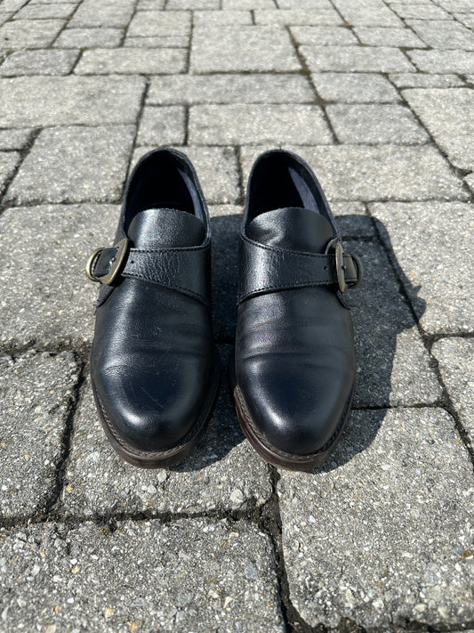 90s Leather Monk Strap Flats SZ 7.5