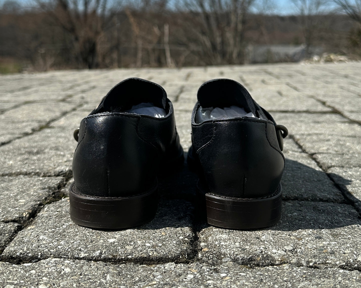 90s Leather Monk Strap Flats SZ 7.5