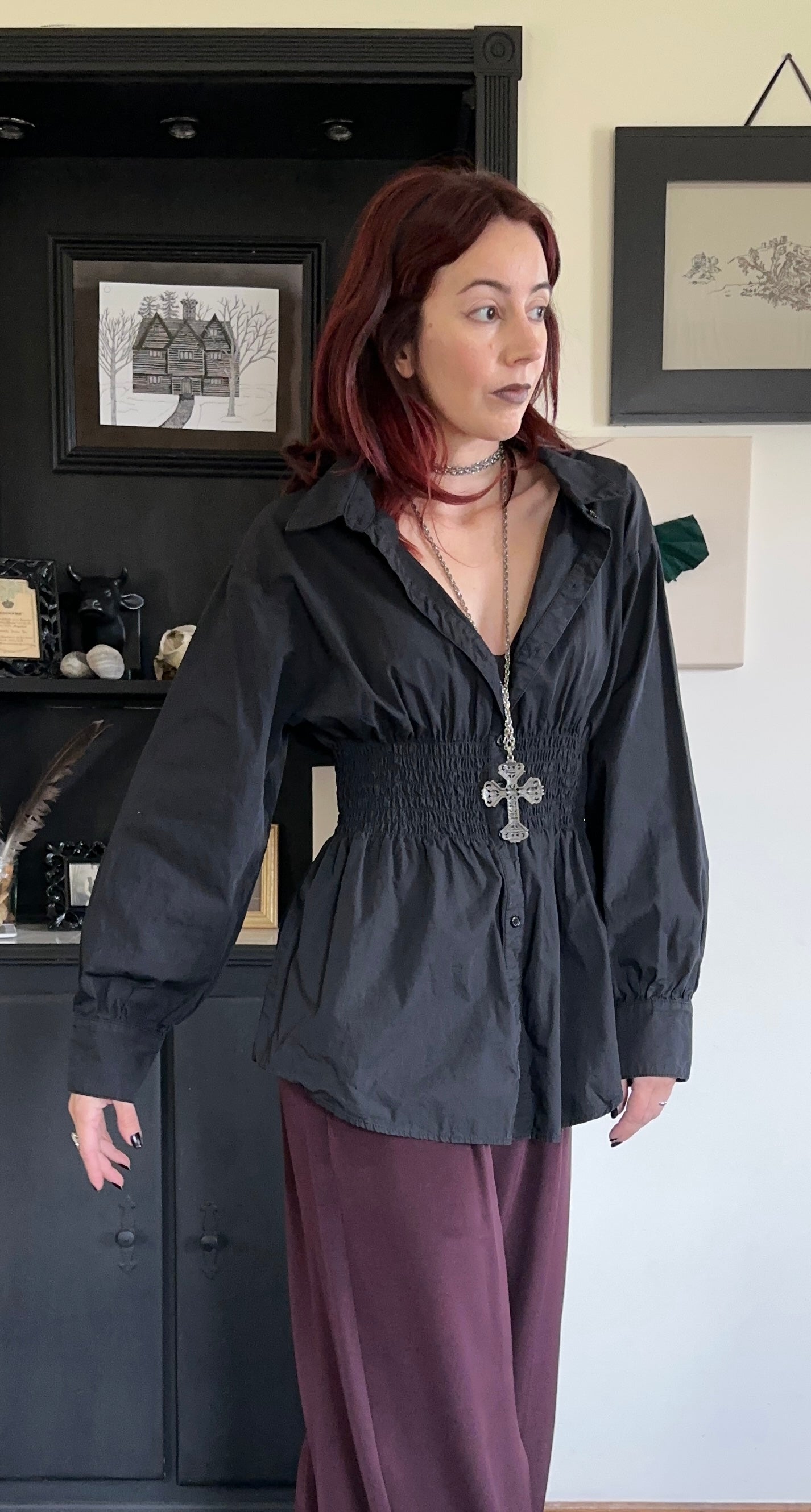 Smocked Waist Top M-L