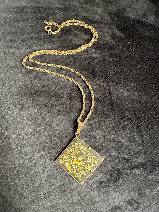 Damascene Gold Plated Necklace