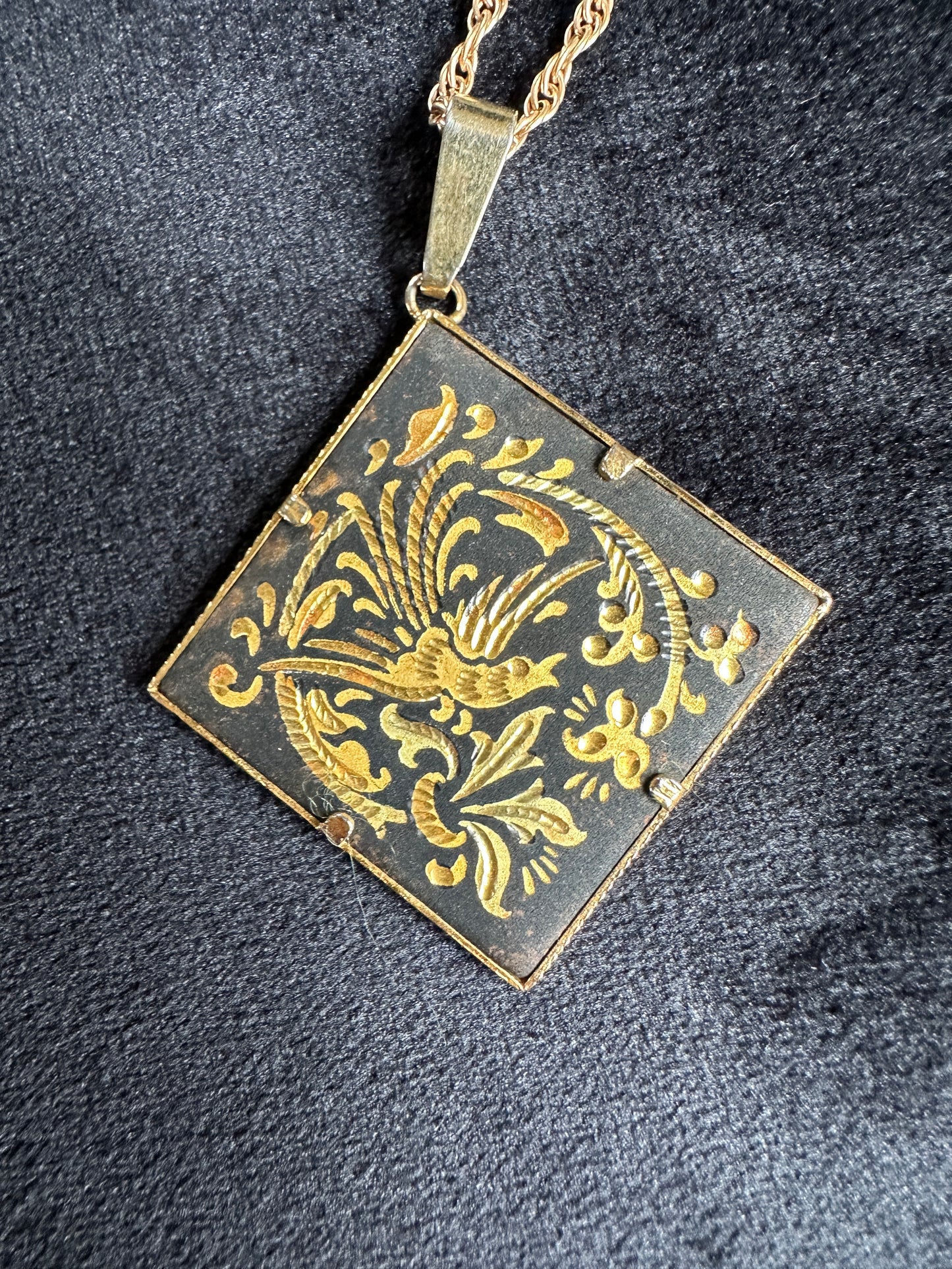 Damascene Gold Plated Necklace