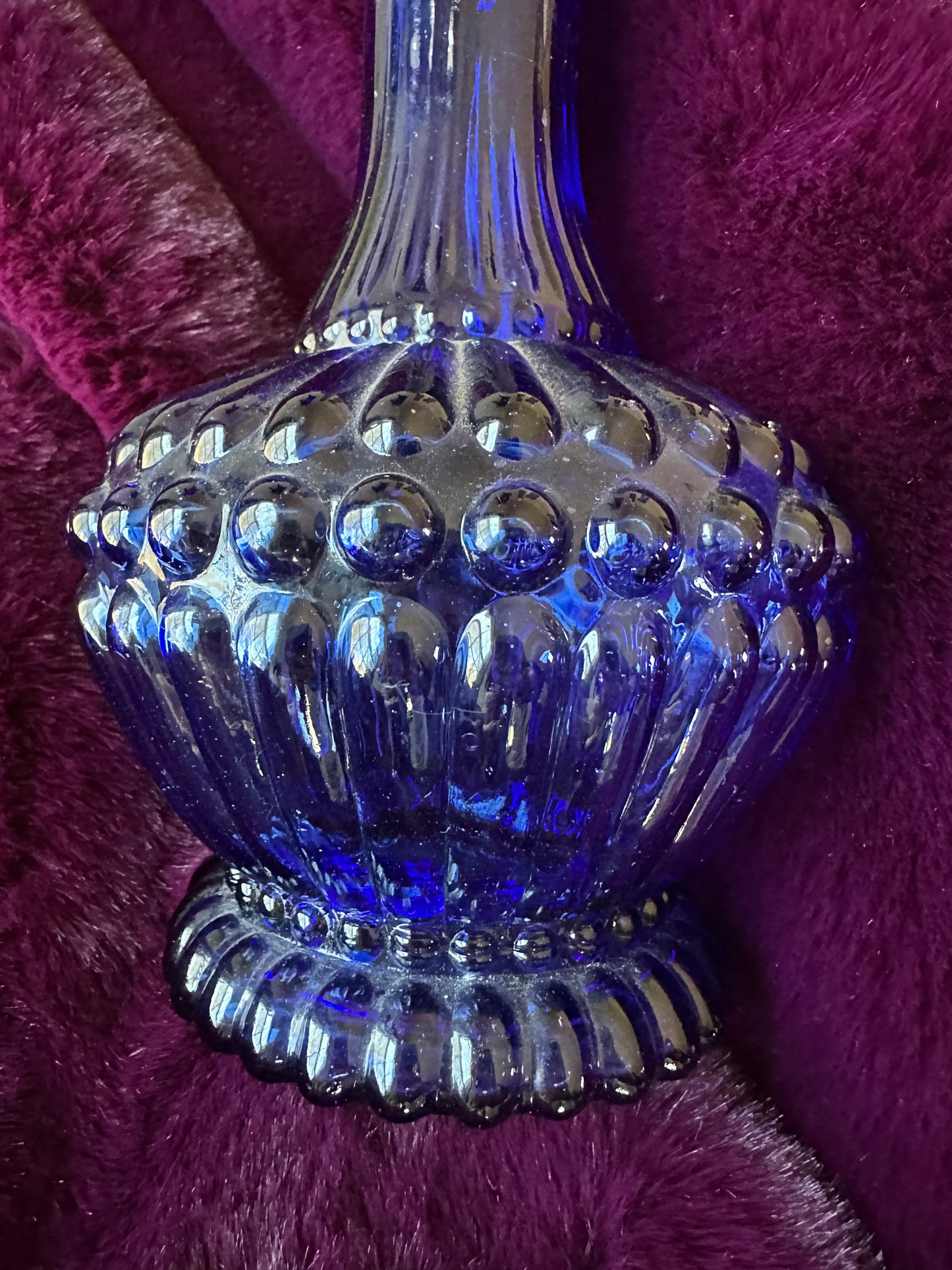 Cobalt Blue Glass Decanter Bottle