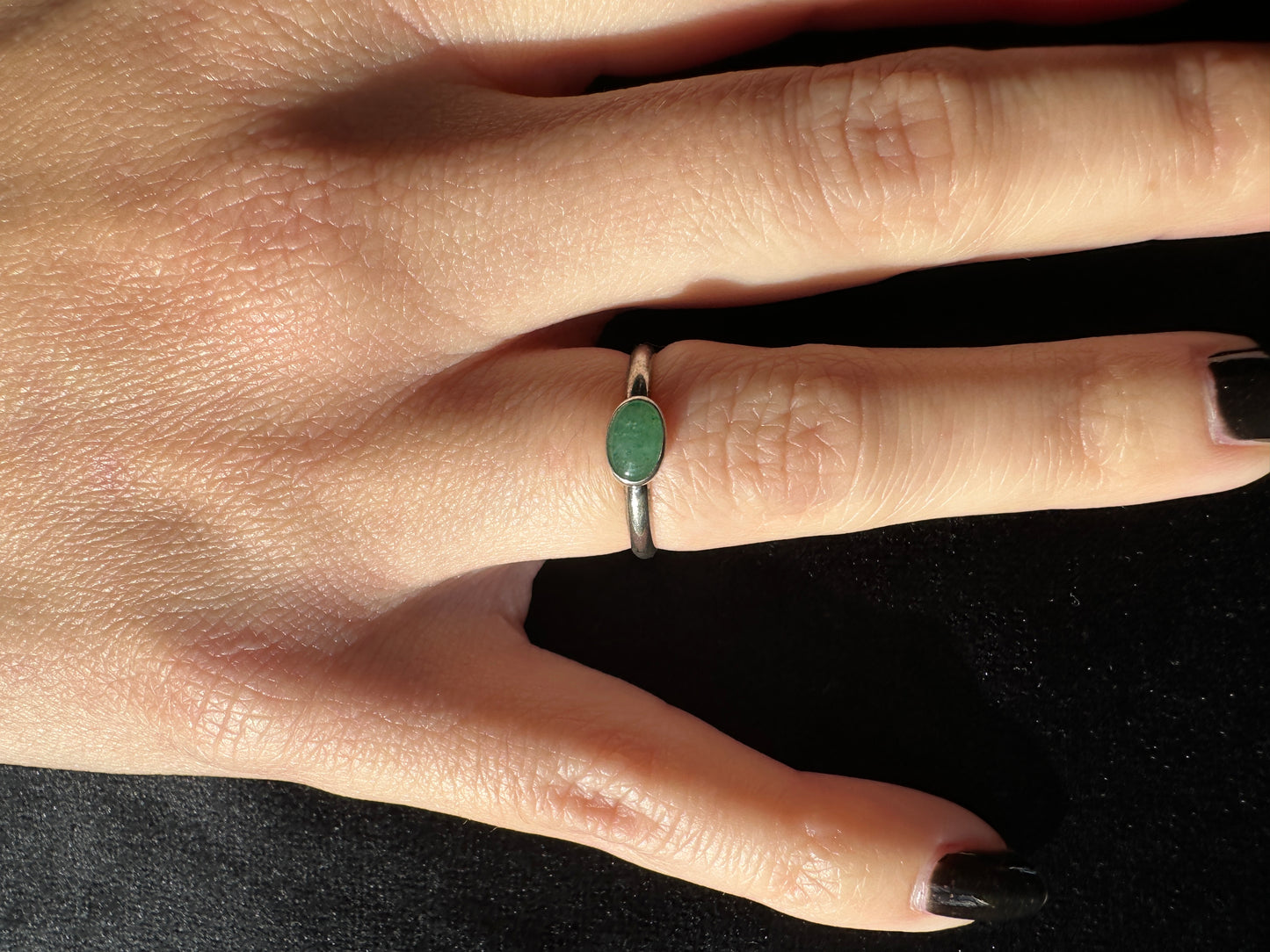 Sterling Silver Cabochon Stackable Ring 4.5 - 4.75