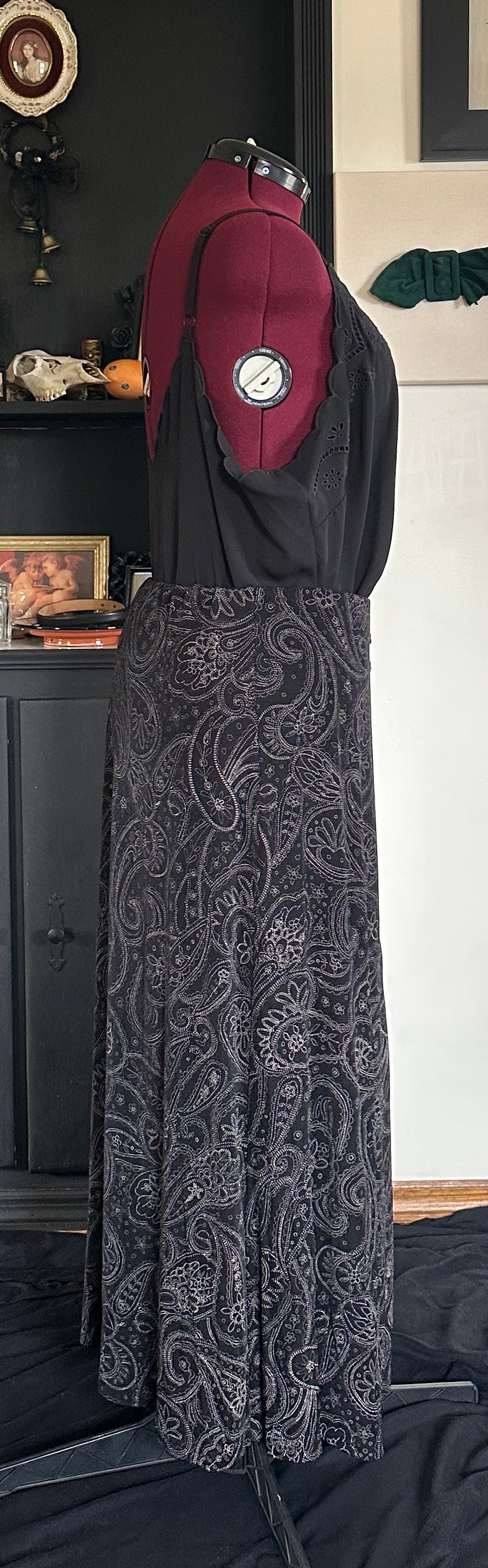 90s Paisley Maxi Skirt XL