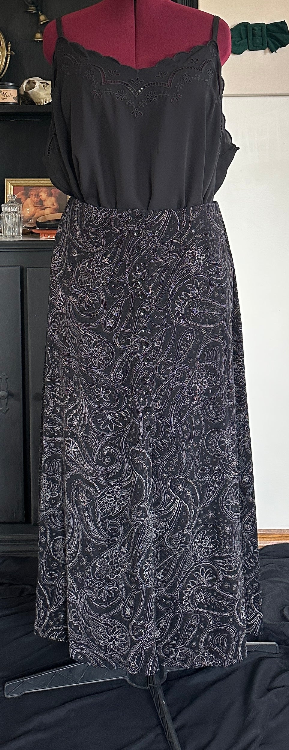 90s Paisley Maxi Skirt XL