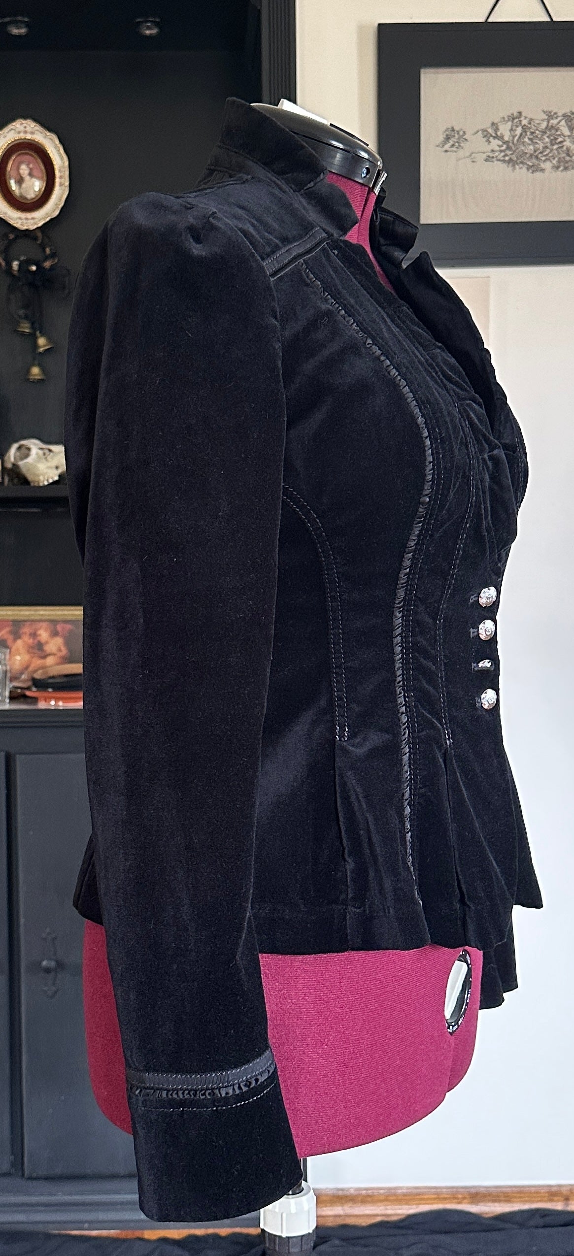 Velvet Fitted Goth Blazer SZ 12