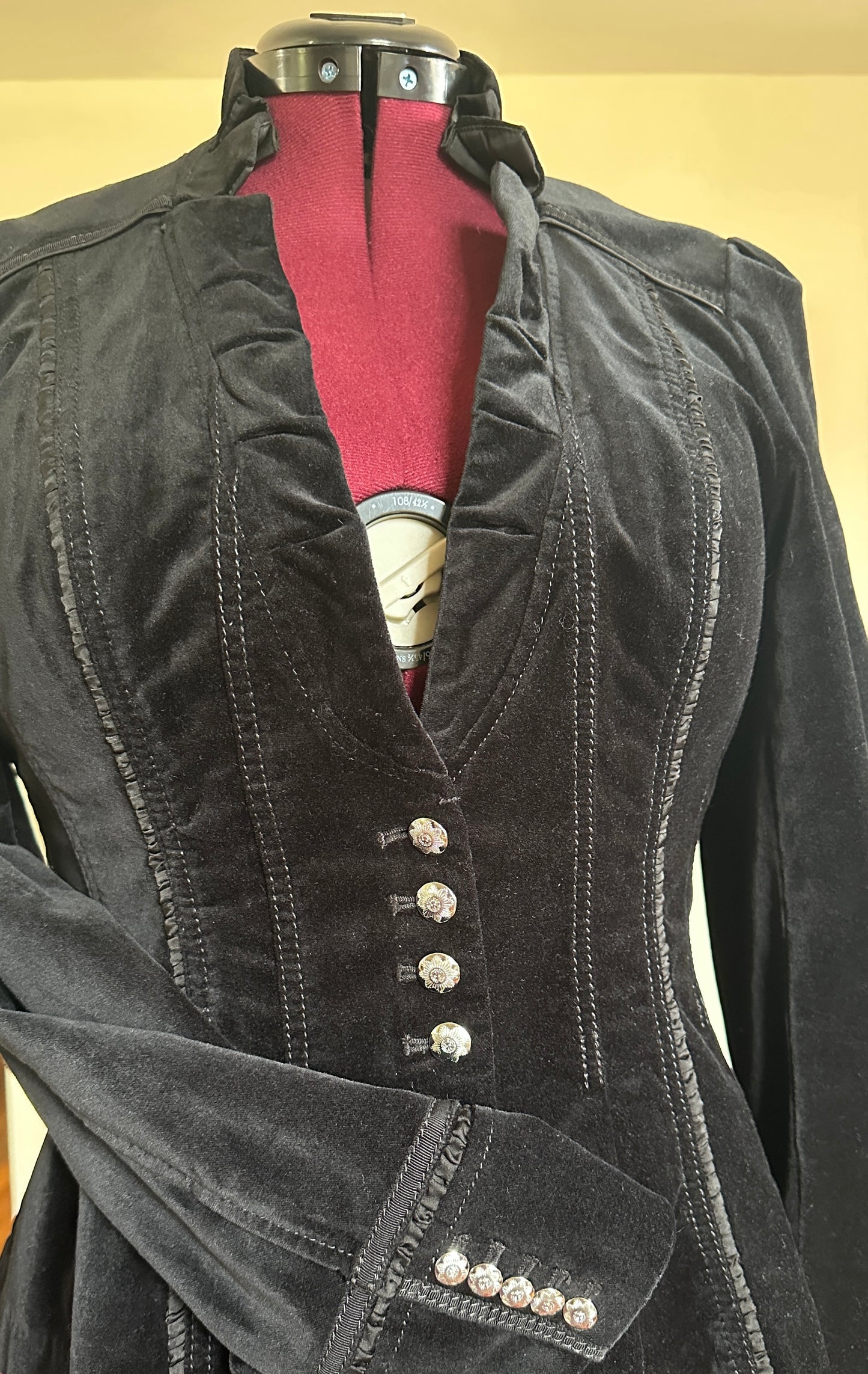 Velvet Fitted Goth Blazer SZ 12