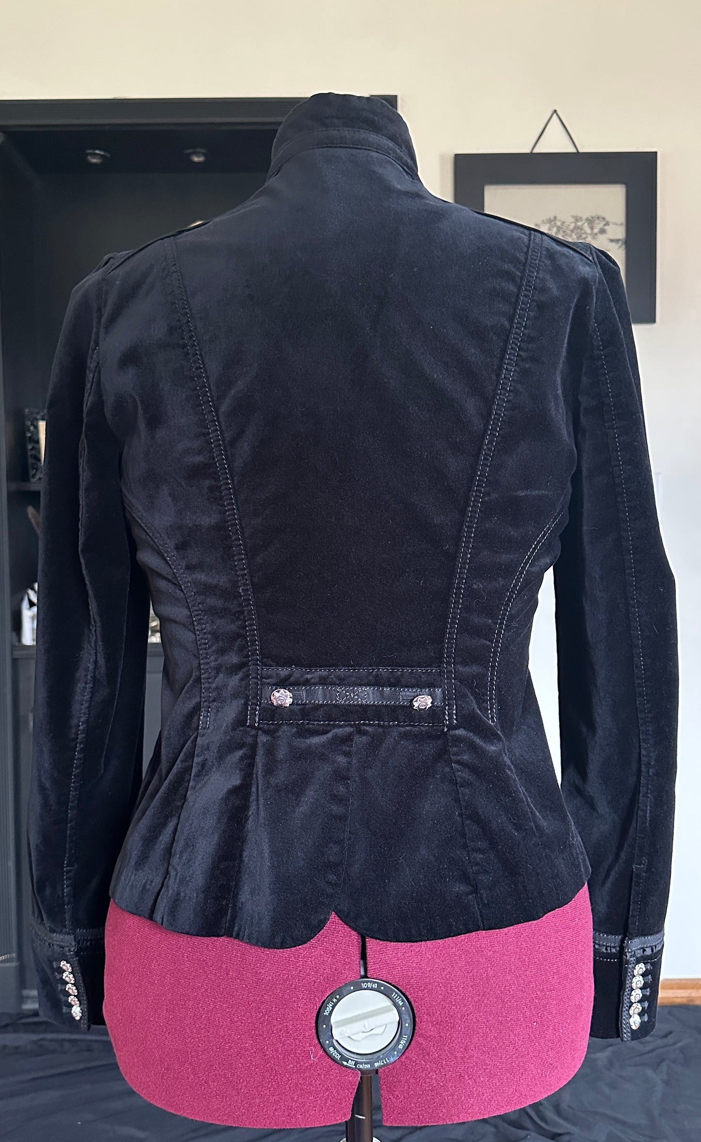 Velvet Fitted Goth Blazer SZ 12
