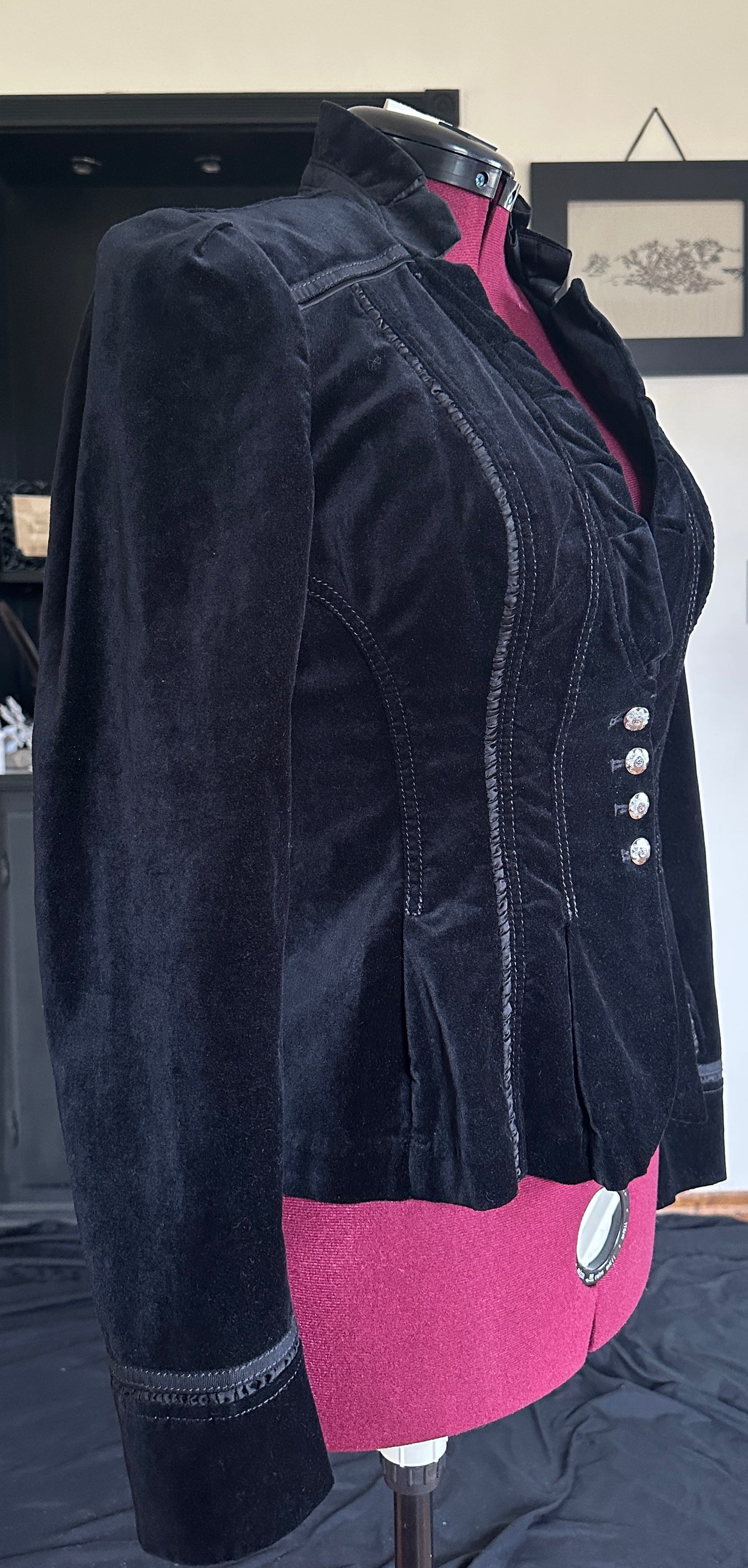 Velvet Fitted Goth Blazer SZ 12