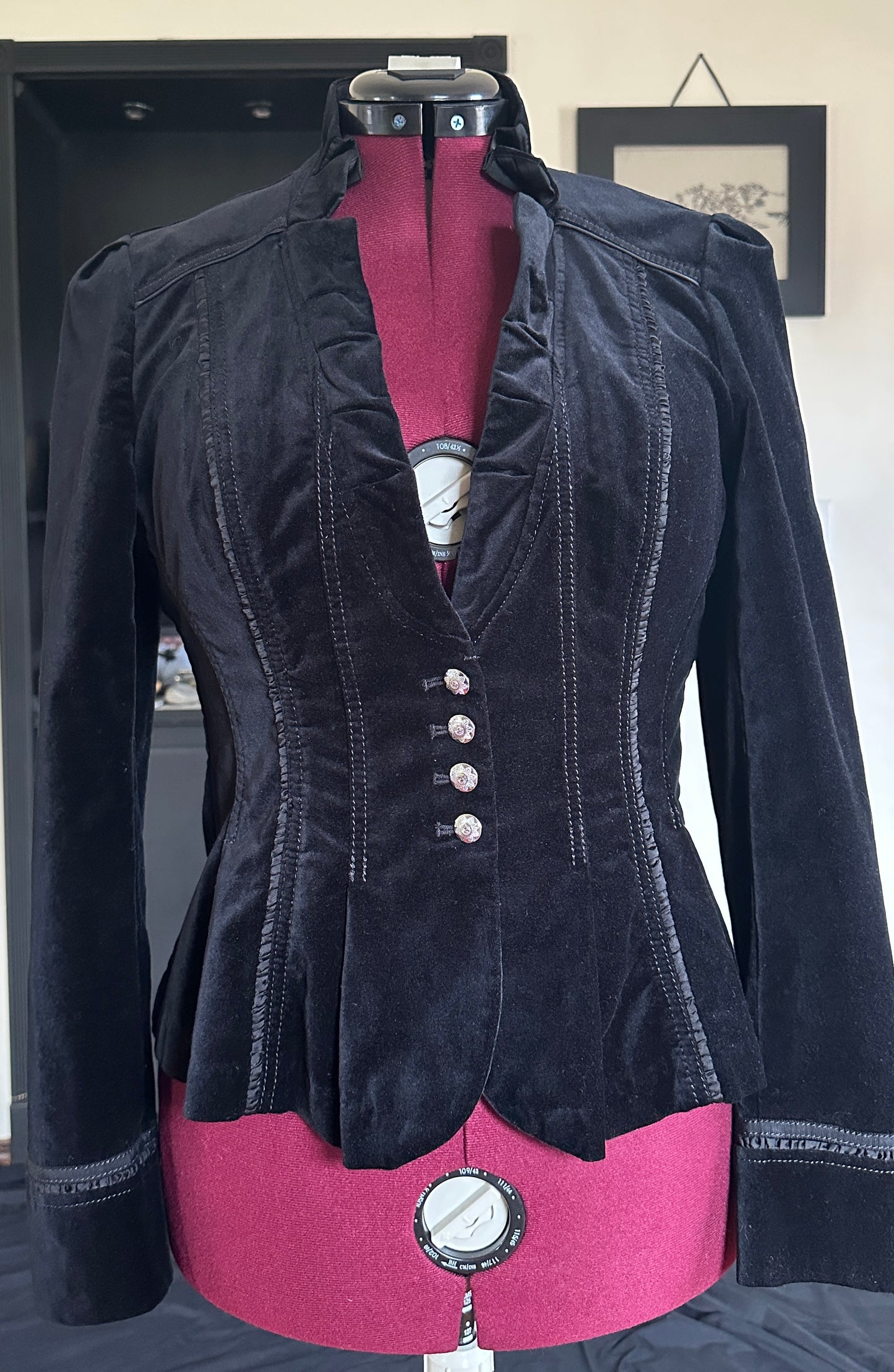 Velvet Fitted Goth Blazer SZ 12