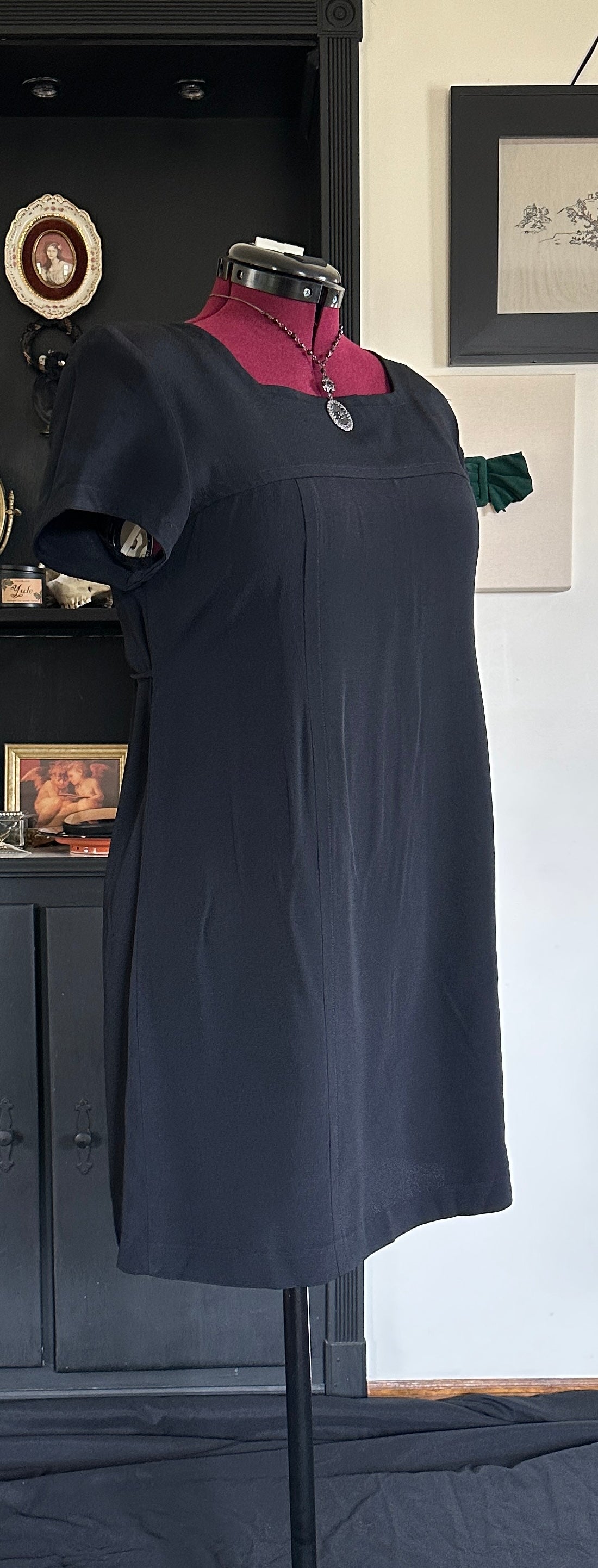 90s Square Neck Dress L