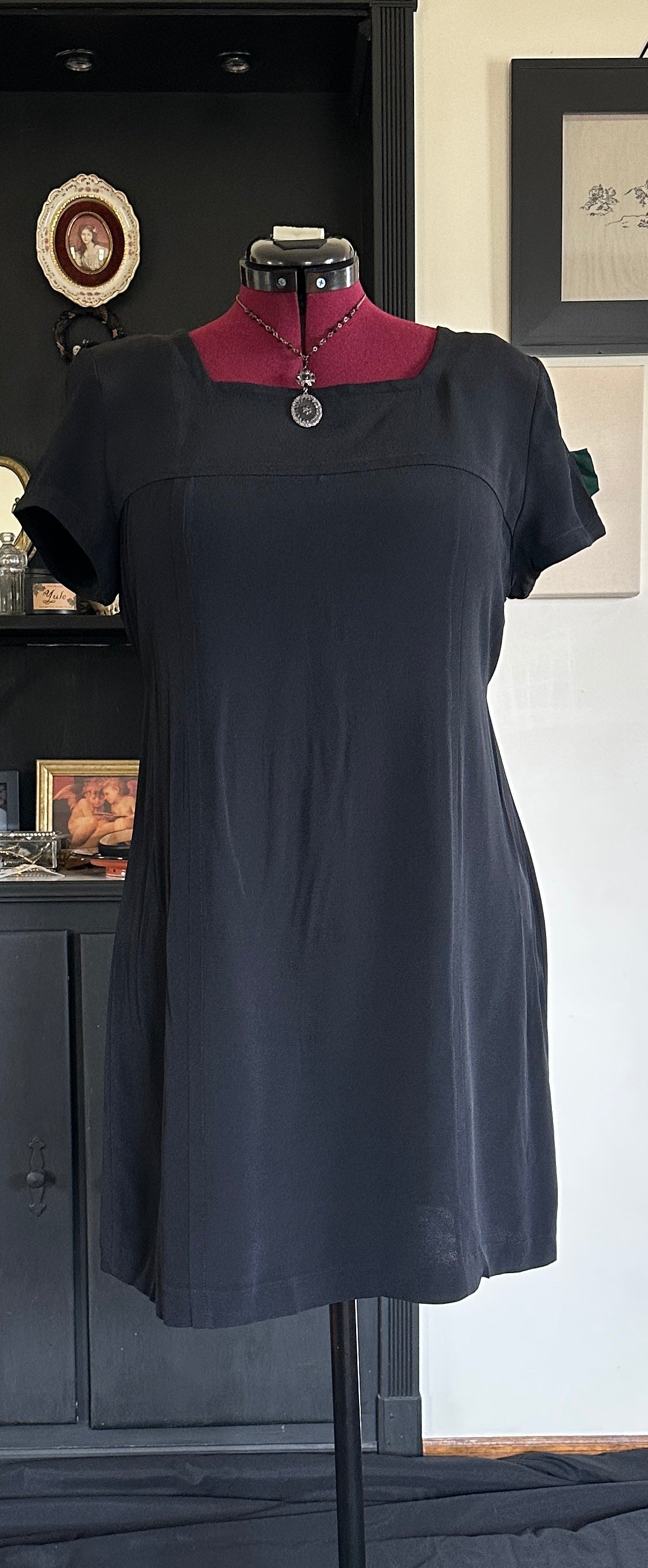 90s Square Neck Dress L