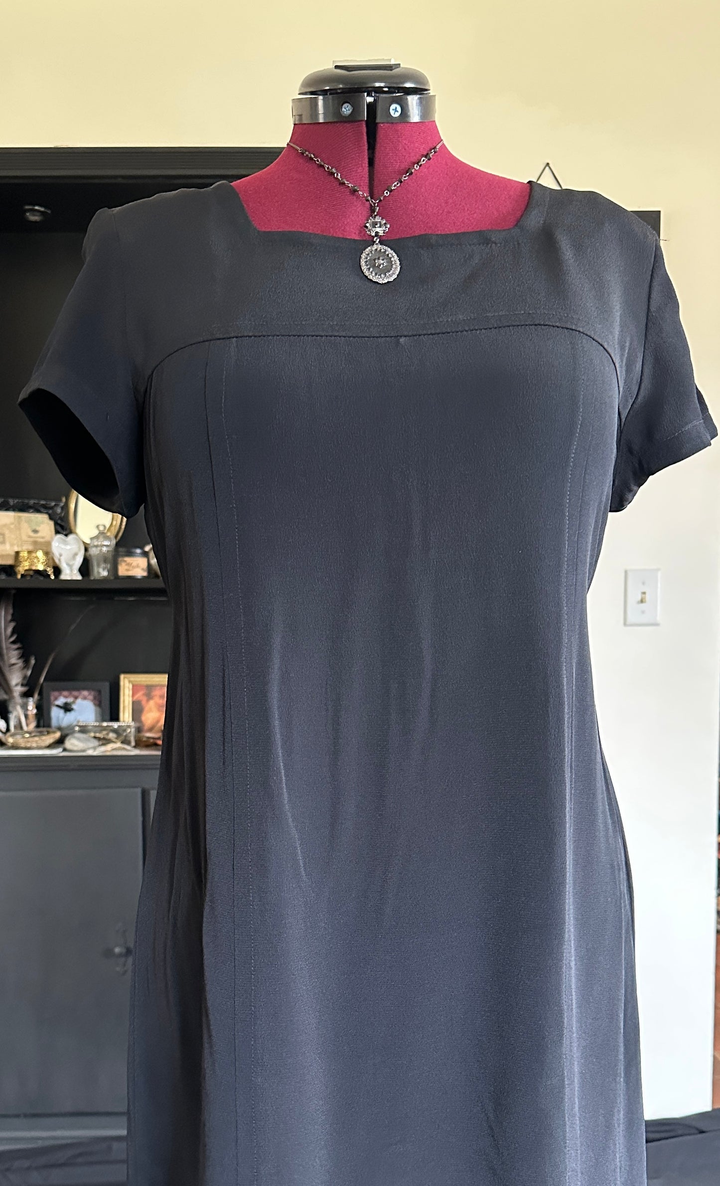 90s Square Neck Dress L