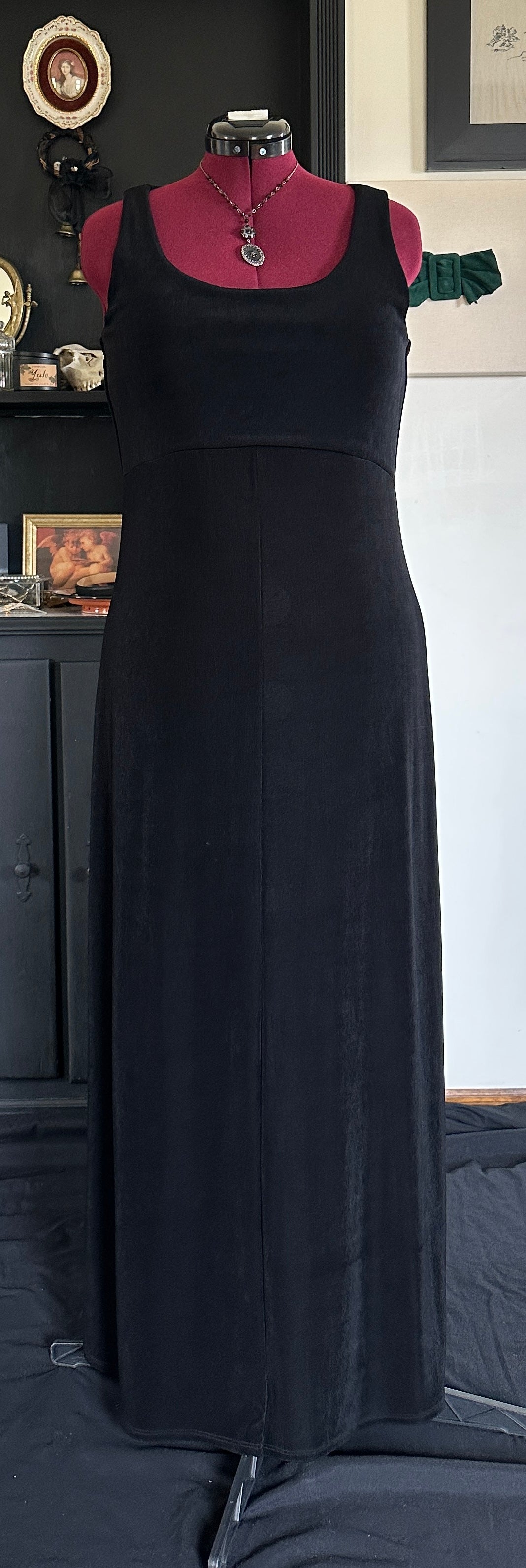 Corporate Goth Tank Maxi Dress L