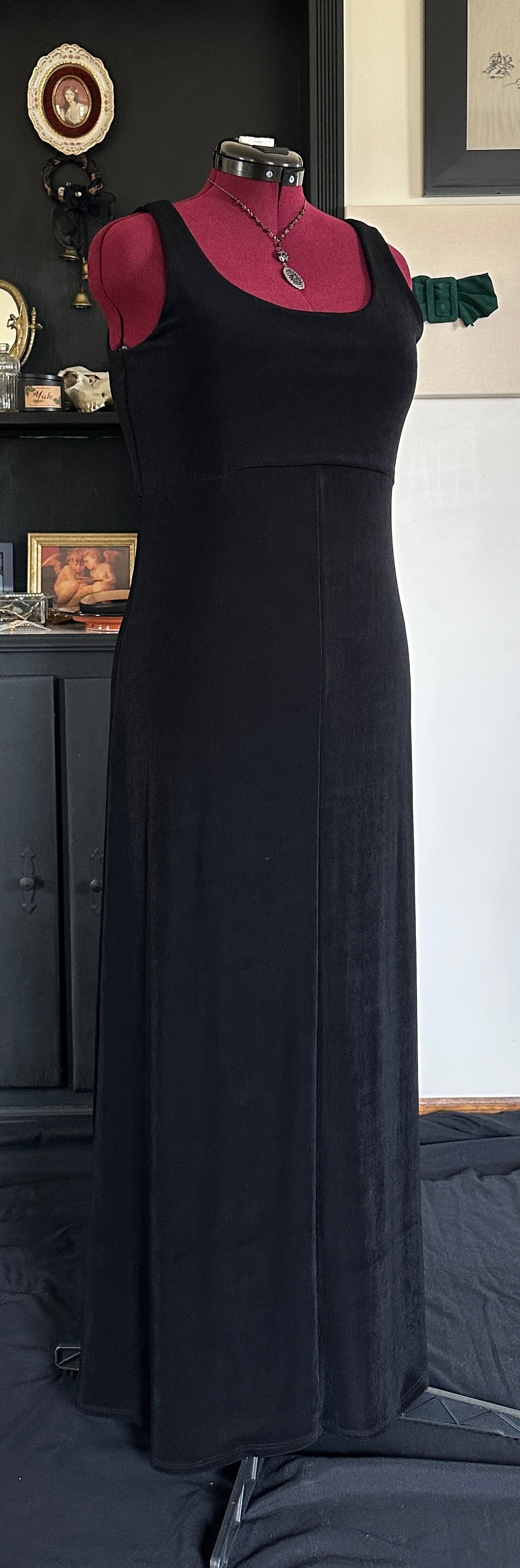 Corporate Goth Tank Maxi Dress L