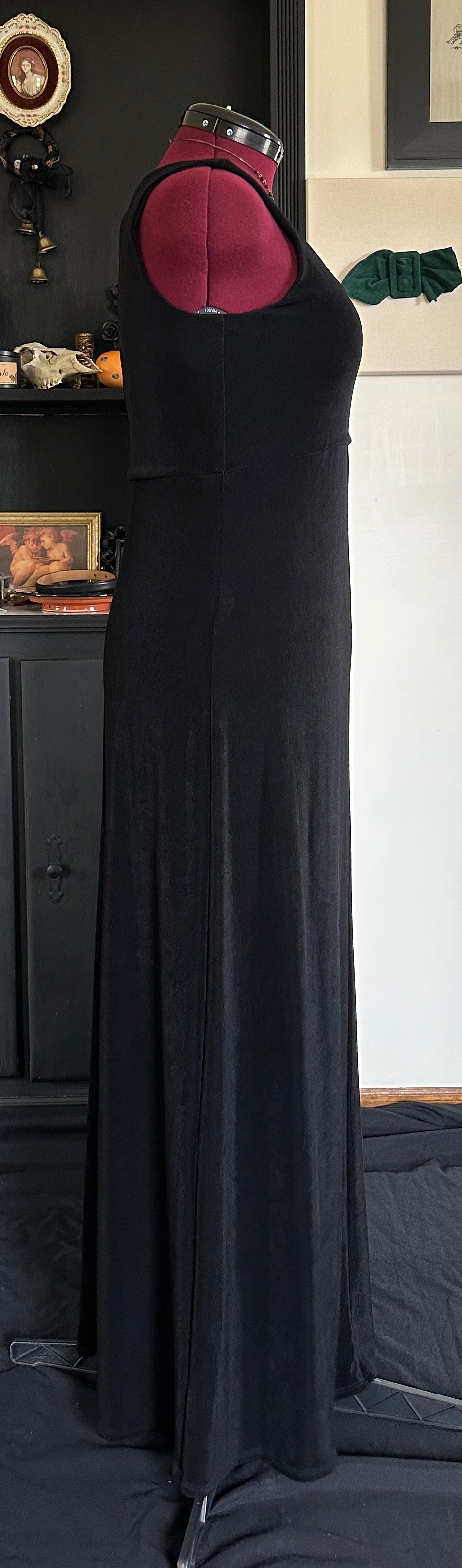 Corporate Goth Tank Maxi Dress L