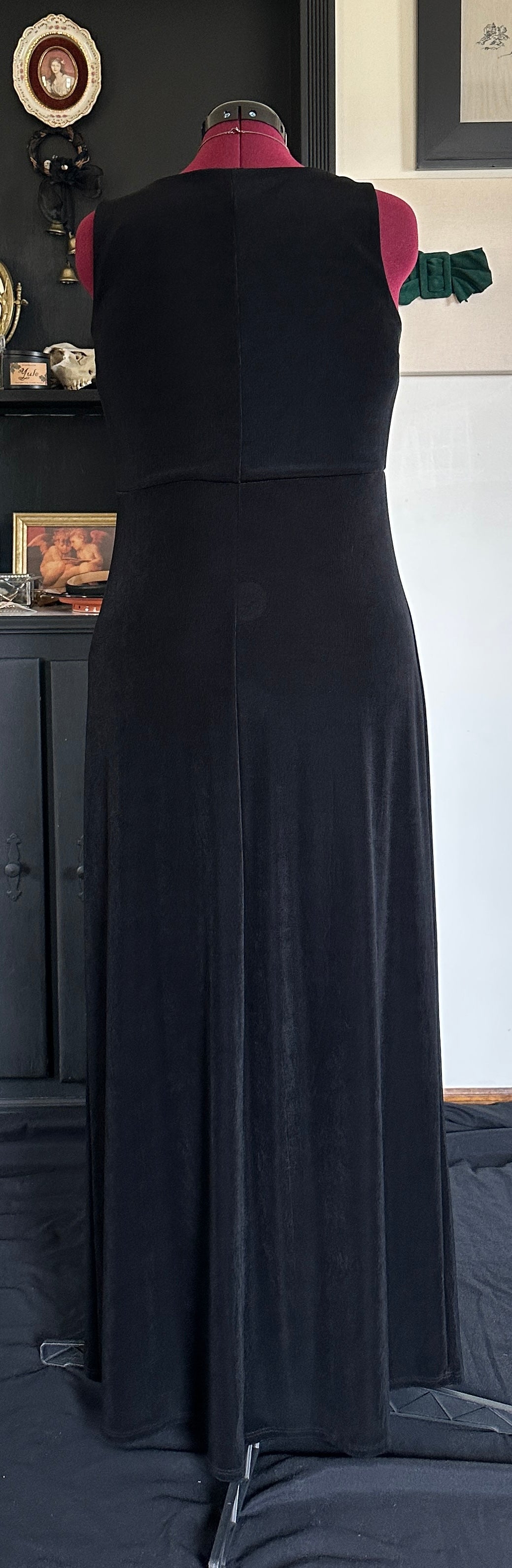 Corporate Goth Tank Maxi Dress L