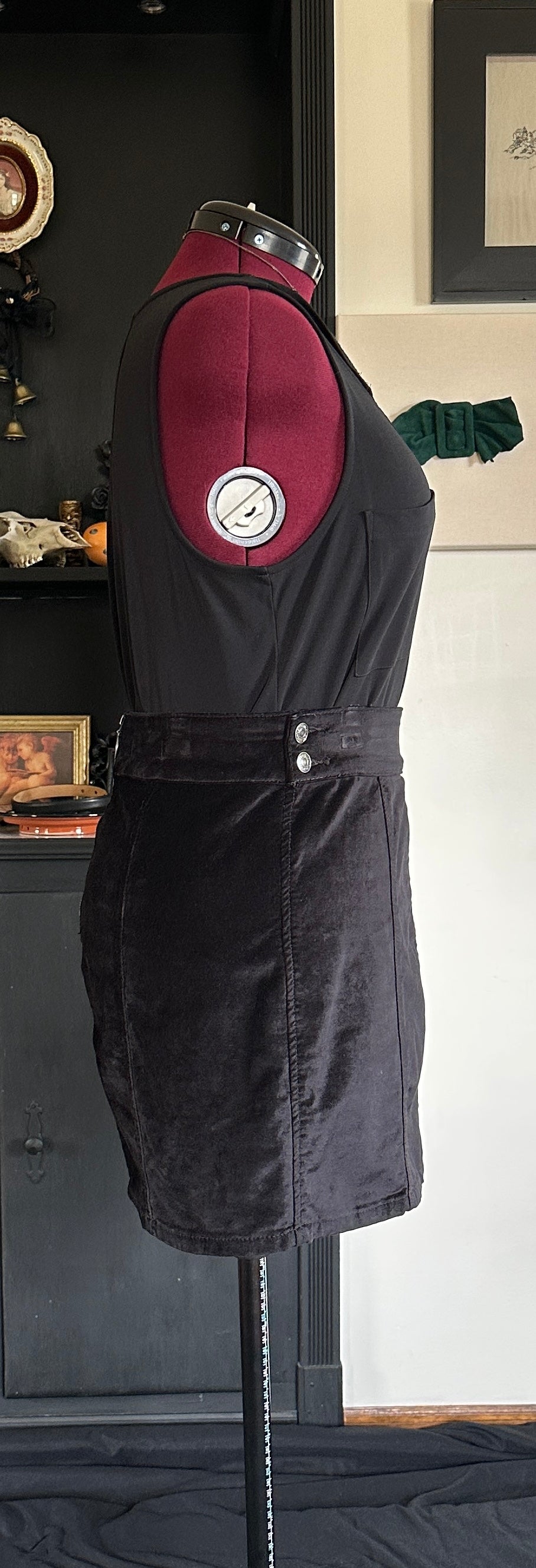 Free People Velveteen Mini Skirt 30"