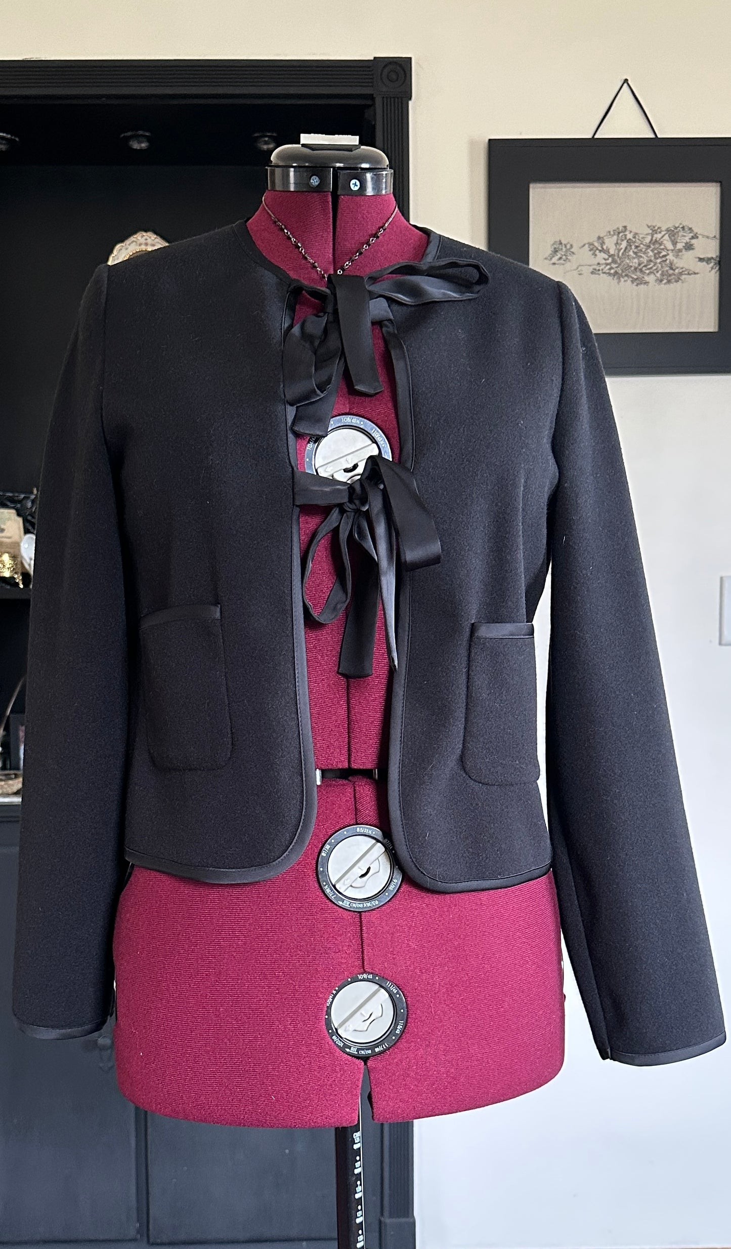 Goth Bow Front Short Jacket S