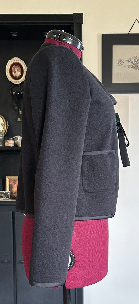 Goth Bow Front Short Jacket S