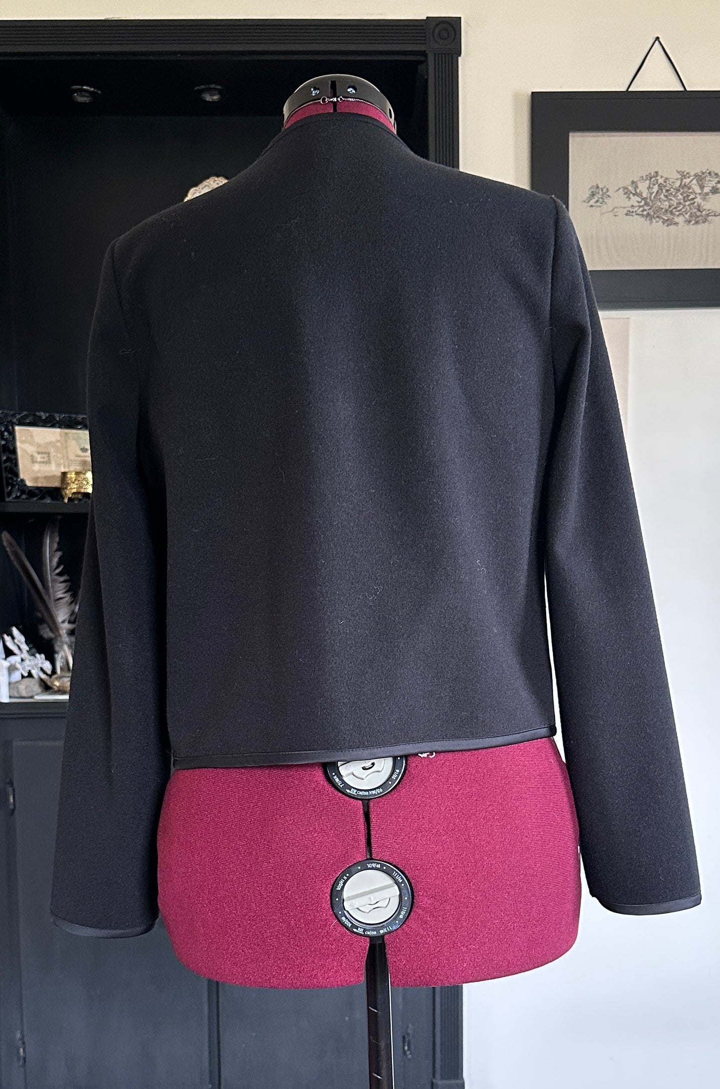 Goth Bow Front Short Jacket S