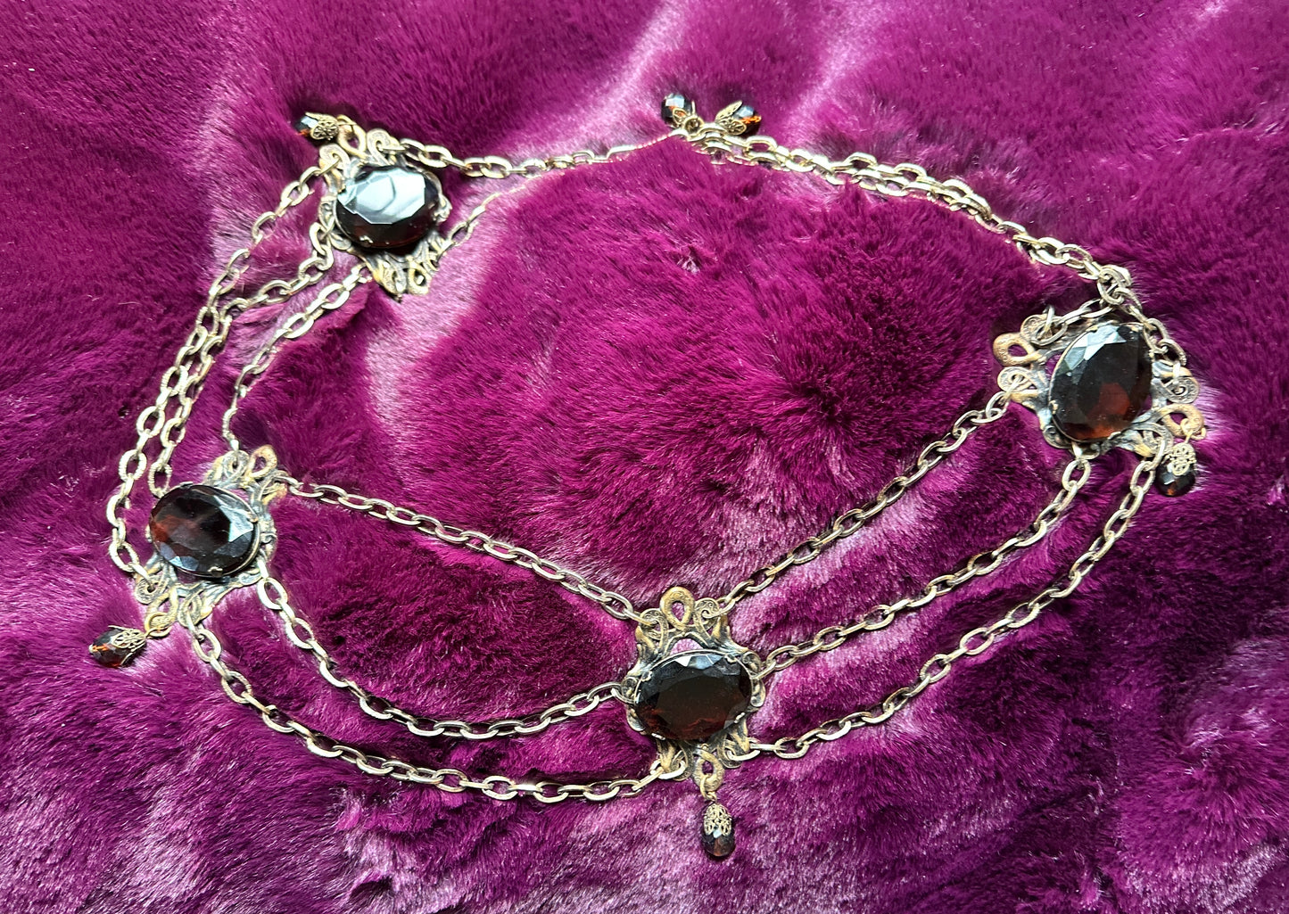Vintage Medieval Revival Chain Belt 27" - 31"