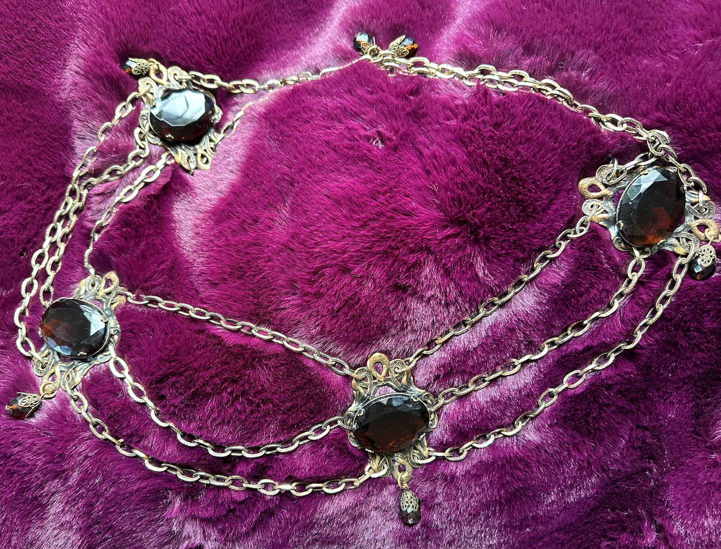 Vintage Medieval Revival Chain Belt 27" - 31"