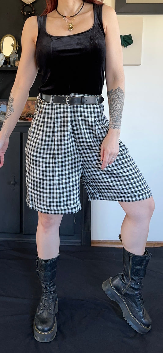 80s Gingham Shorts M/L
