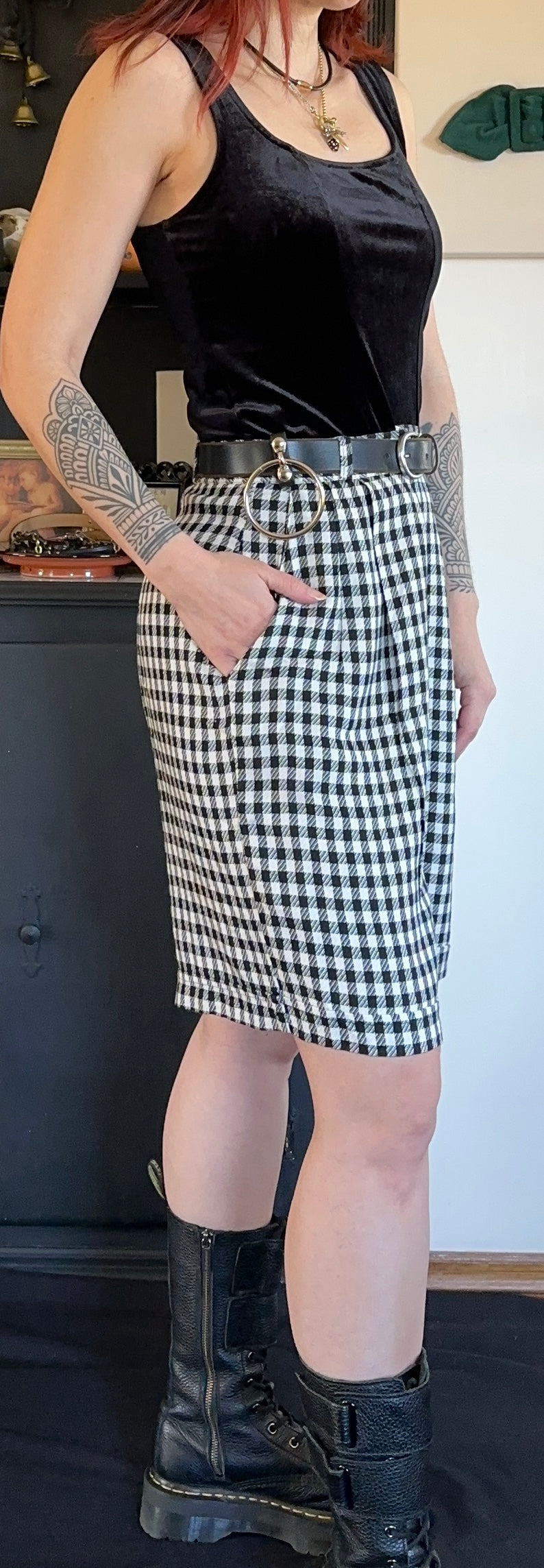 80s Gingham Shorts M/L