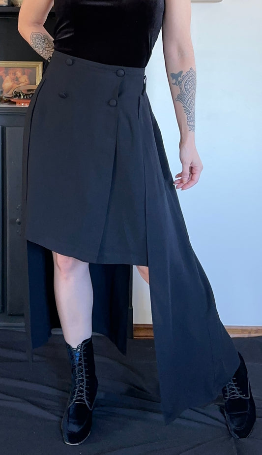 90s Goth Wrap Skirt M