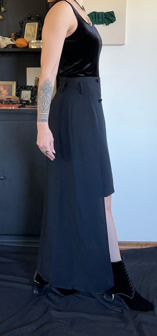 90s Goth Wrap Skirt M