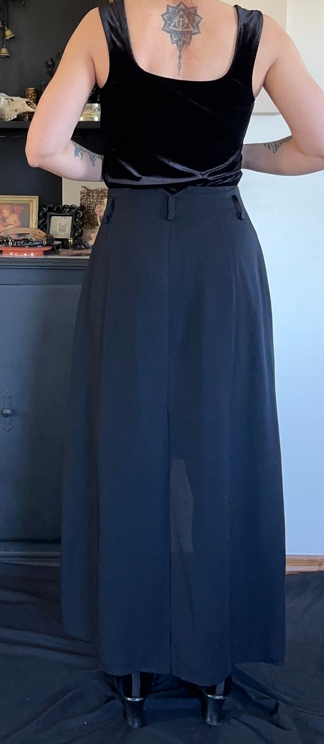 90s Goth Wrap Skirt M