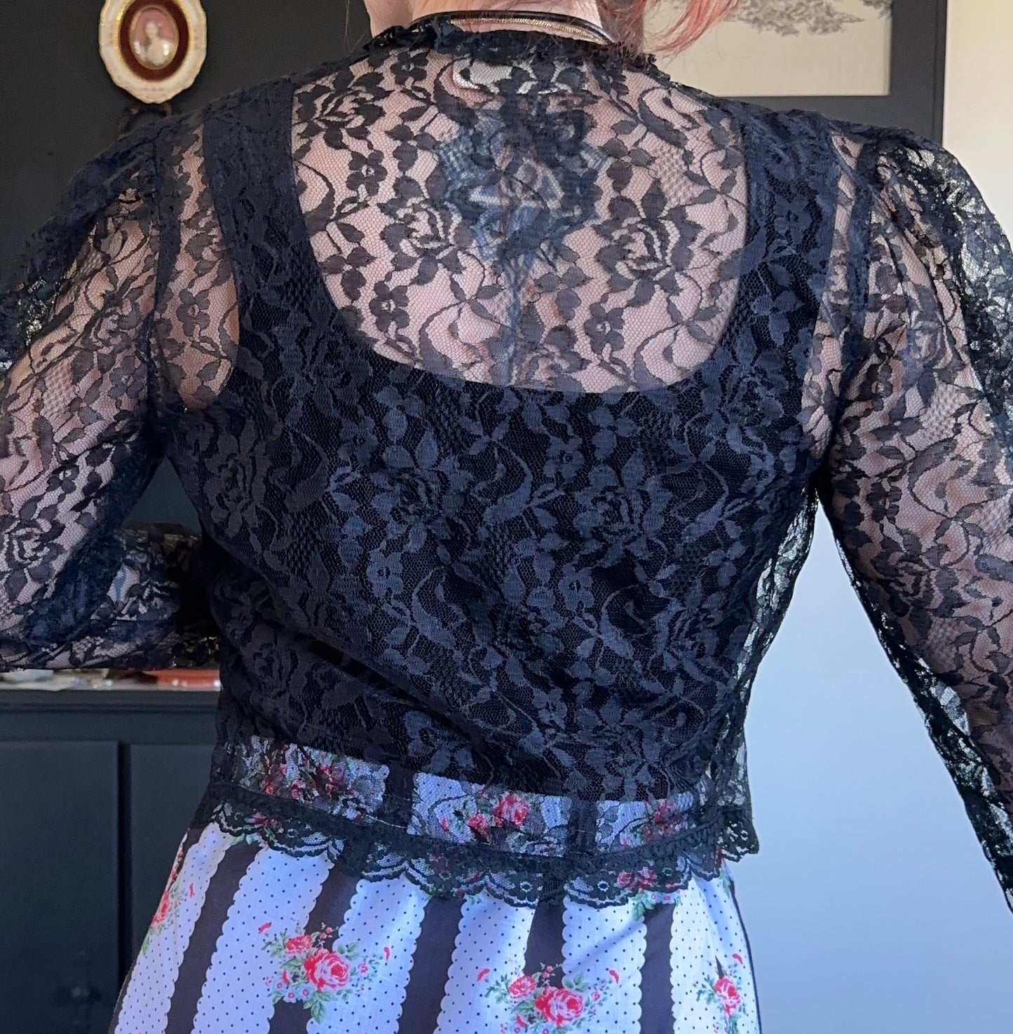 80s Gunne Sax Lace Bolero M/L