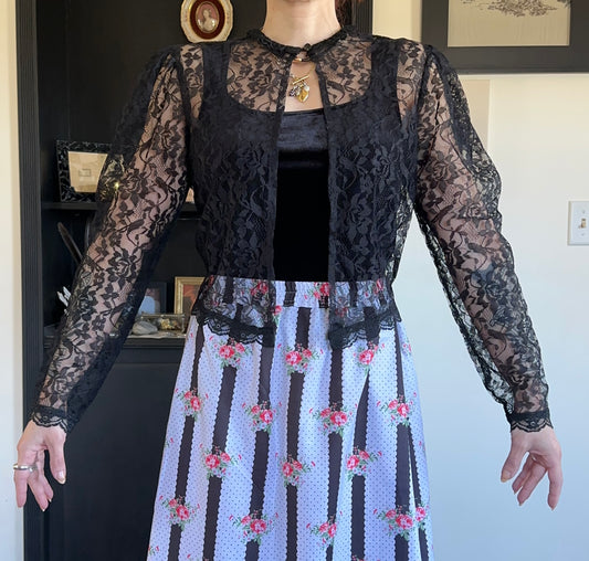 80s Gunne Sax Lace Bolero M/L