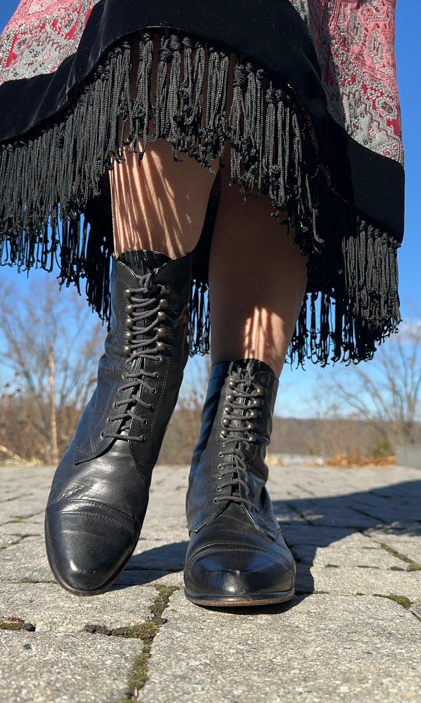 80s Lace Up Victorian Revival Boots SZ 7