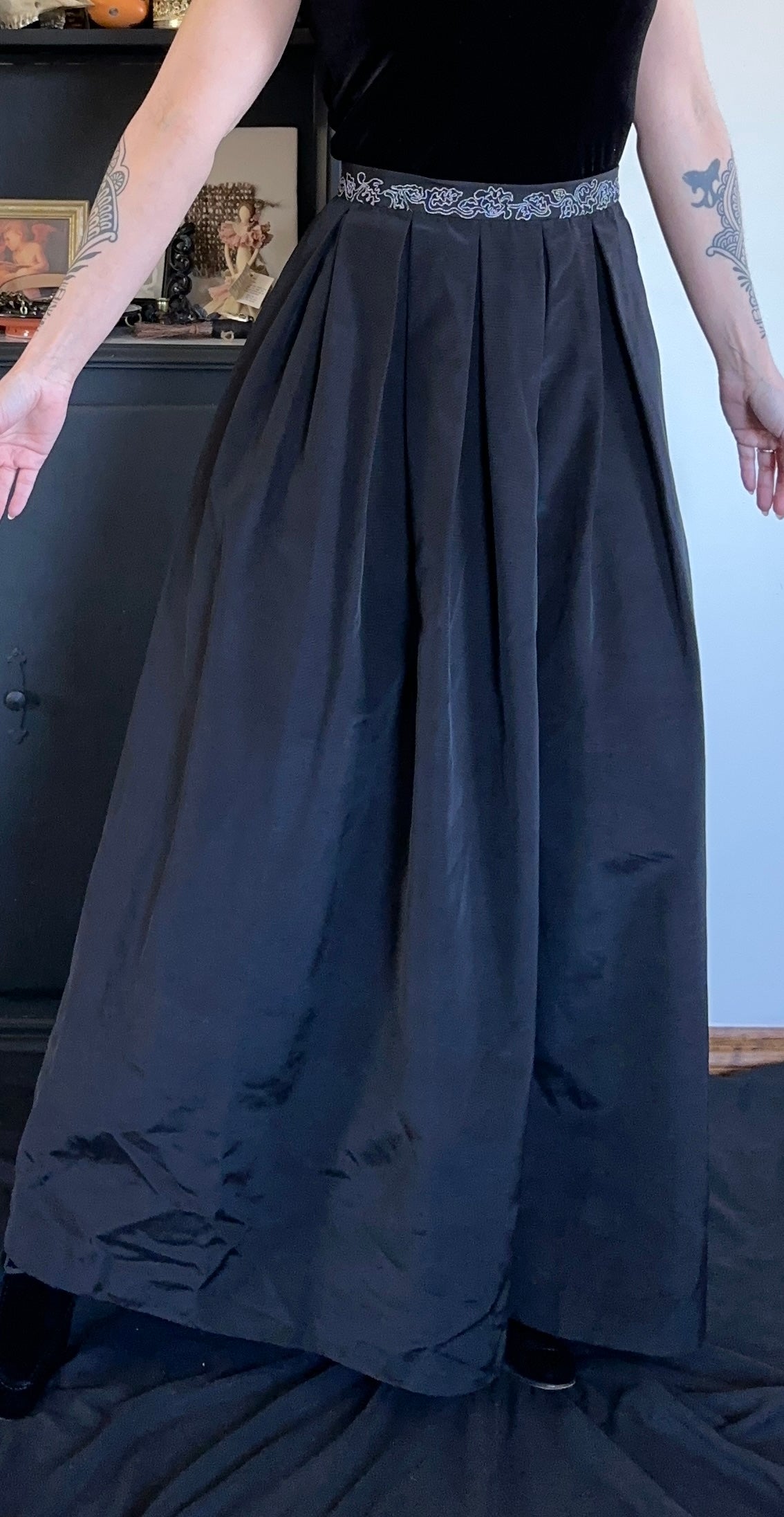 Box Pleat Maxi Skirt SZ 6