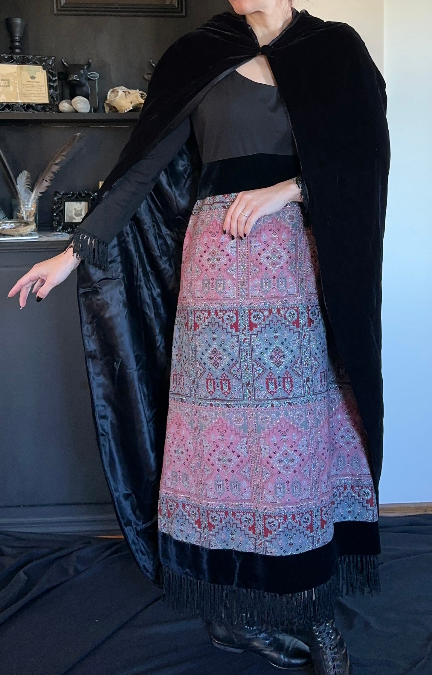 Jessica McClintock Velvet Cape O/S