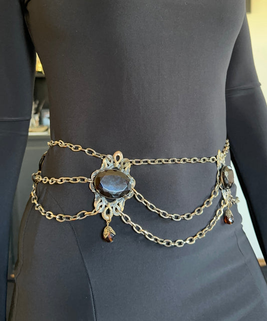 Vintage Medieval Revival Chain Belt 27" - 31"